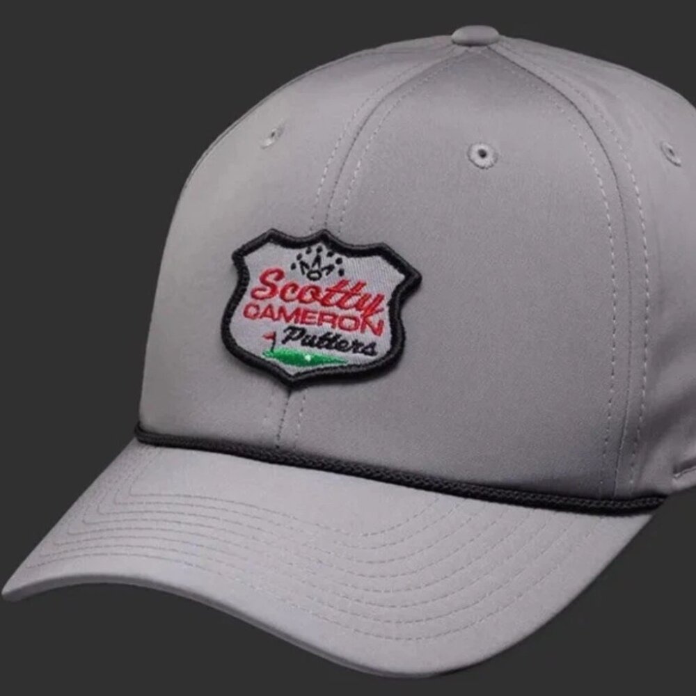 Scotty Cameron Hat - SC Retro Patch Rope - Gray/Black Adjustable (never worn)